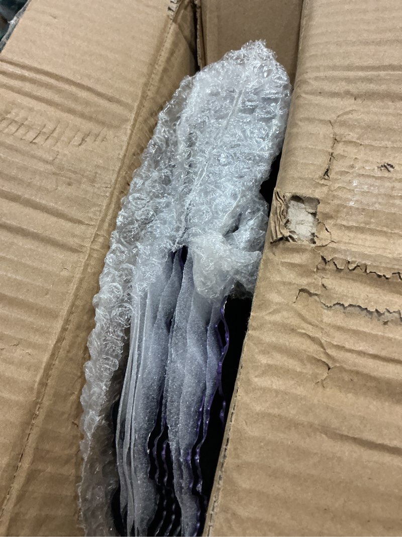 Condition photo showing New/Like New for wuweot 12 pack purple charger plates, 12.7" plastic reef dinner under plate, round charger service base plate bulk with ruffled rim for party, wedding, catering event, tabletop decor
