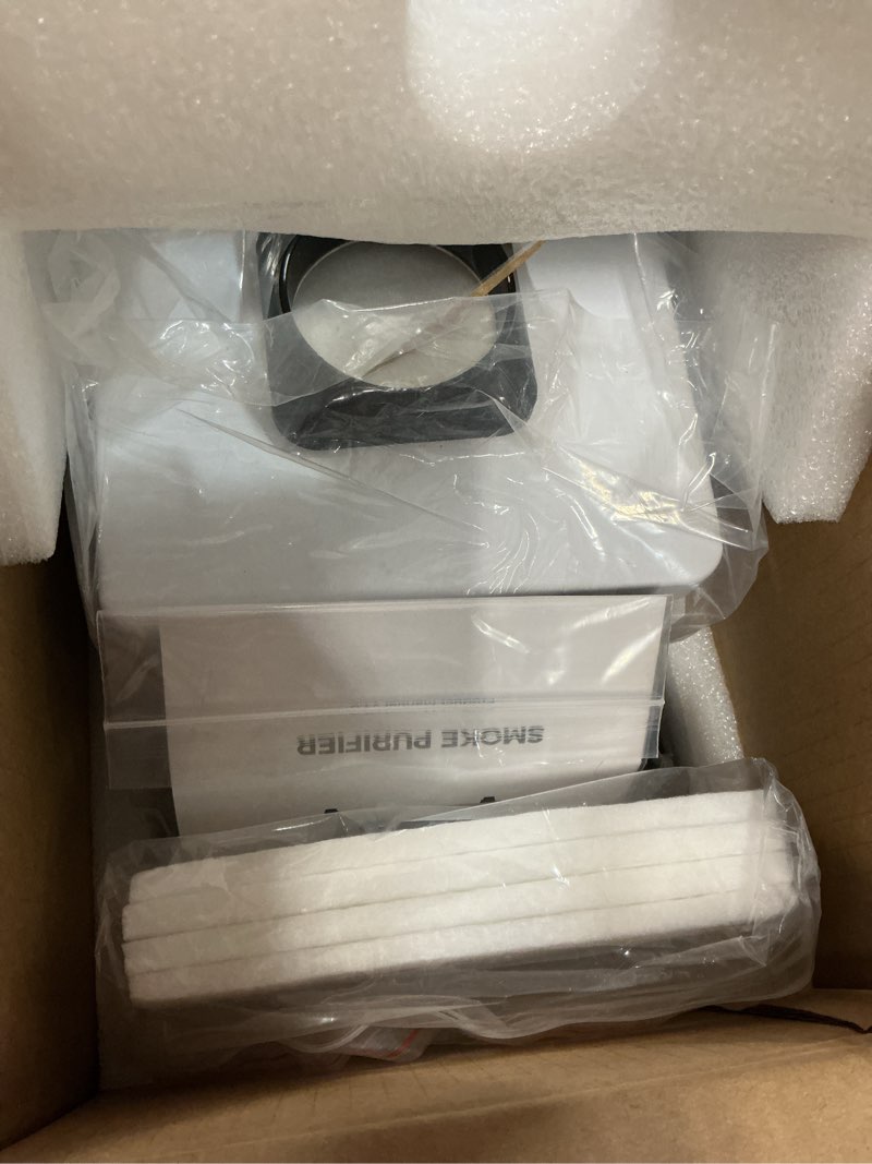 Condition photo showing New/Like New for creality falcon smoke purifier, 2 layer filtration, 99.97% purification rate, low noise?68db, 3 level speeds adjustable, 115m³/h, 45w desktop air purifier for a1 laser engraver white for a1 series