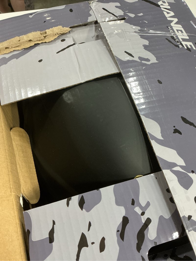 Condition photo showing As Is for triangle adult dirt bike helmet full face motorcycle helmets with adjustable goggles & gloves - dot/fmvss-218 certified motocross helmet for off-road atv bmx utv matte black medium