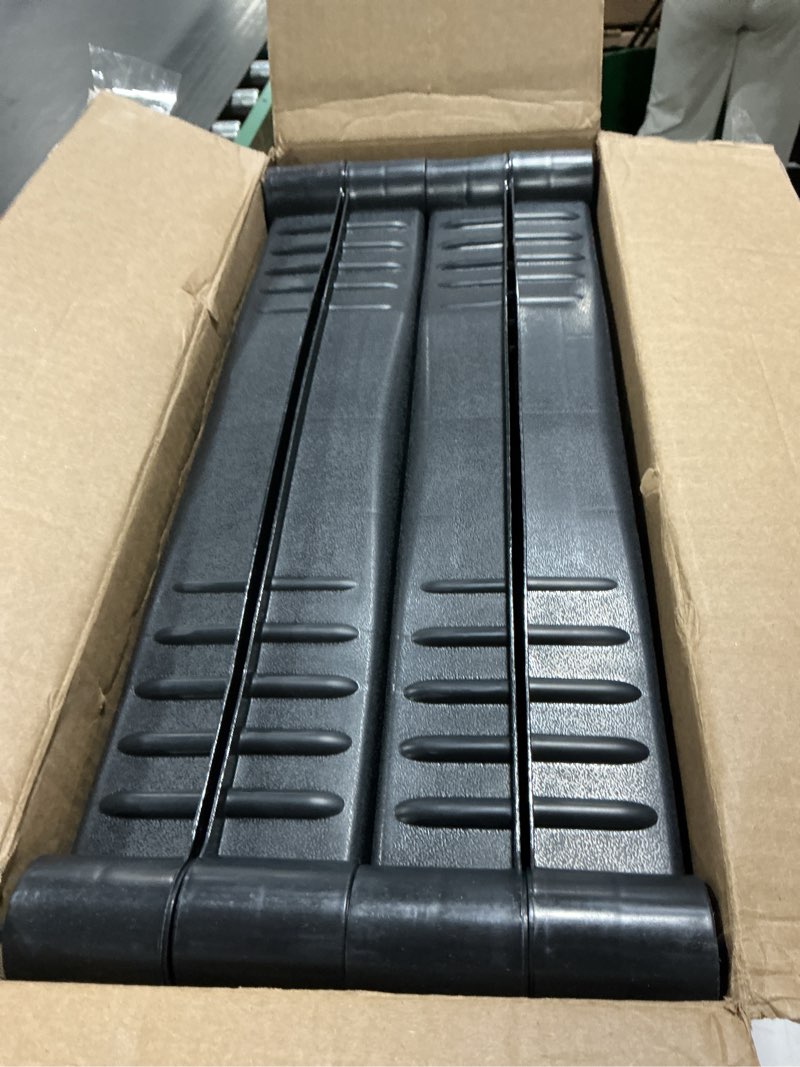 Condition photo showing As Is for Plano 4-Shelf Plastic Storage Shelves, 48” x 23” x 14”, 200lb Capacity, Pantry, Office, Closet and Garage Shelves, Easy to Assemble, Durable Plastic Shelving Unit