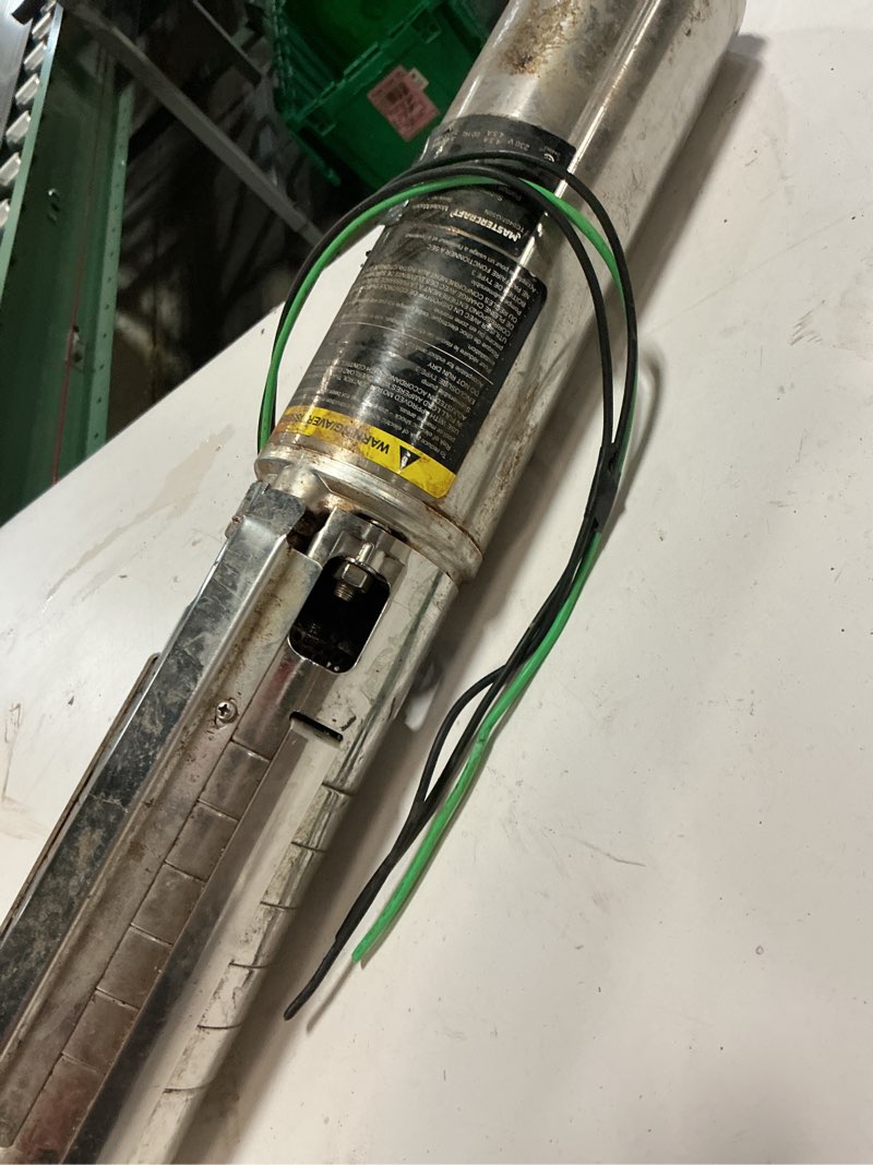Condition photo showing As Is for deep well pump, 1 inch outlet stainless steel submersible well pump 1.8m³/h 0.5hp 262.47 ft head for irrigation, home, industrial, 115v 60hz