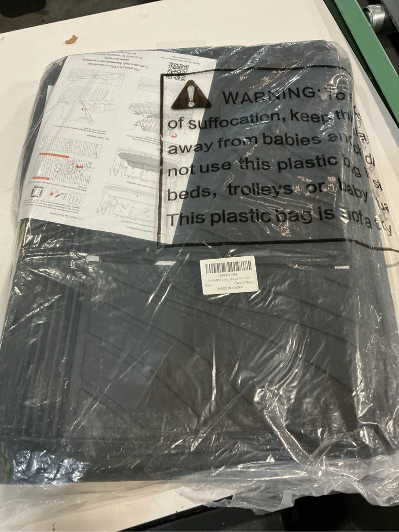 Condition photo showing New/Like New for cargo mat backrest mats for jeep wrangler jl 2018-2025 2026 unlimited 4-door (not fit jk/4xe/2-door), all weather tpe cargo liner trunk mat accessories (cargo mat with backrest mat)