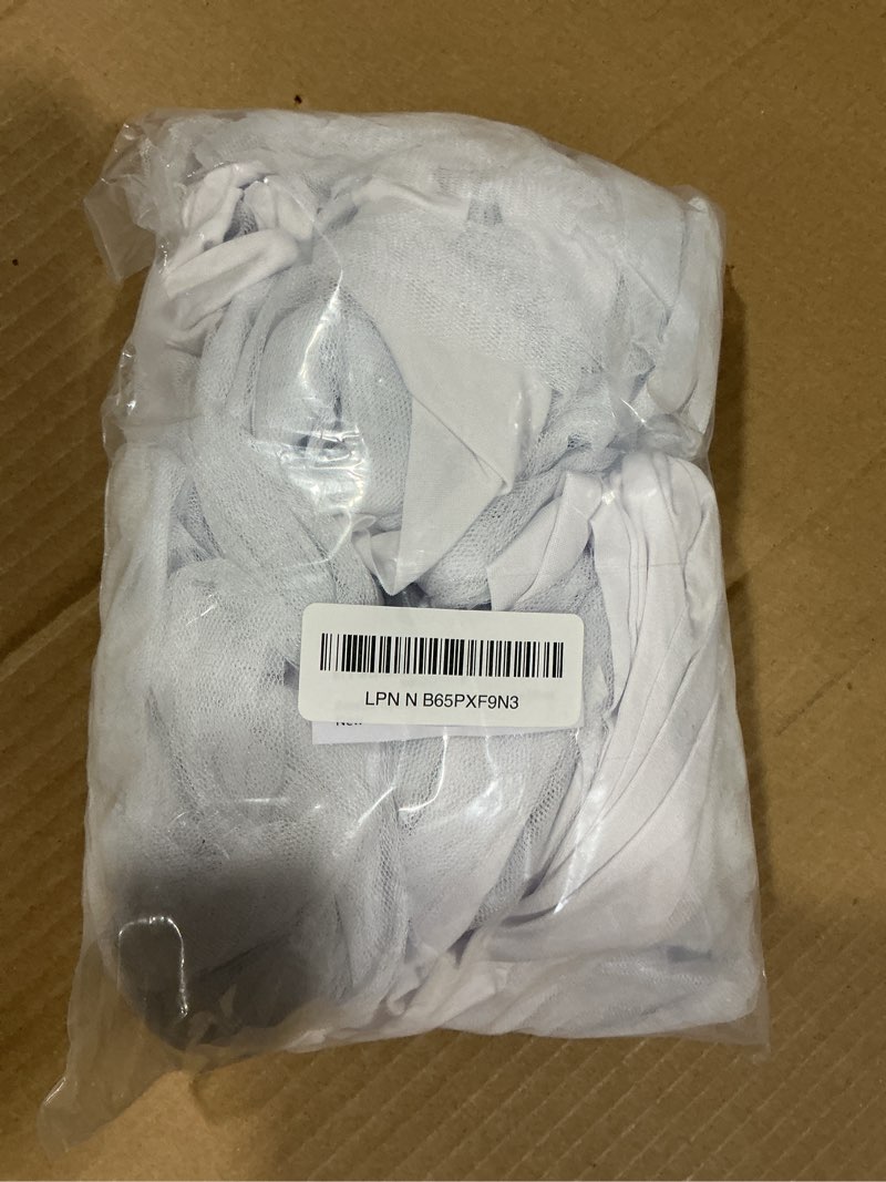 Condition photo showing As Is for 10pcs Spandex Stretch Ready to Use Chair Sashes Bows for Beach Wedding Party Decoration (White)