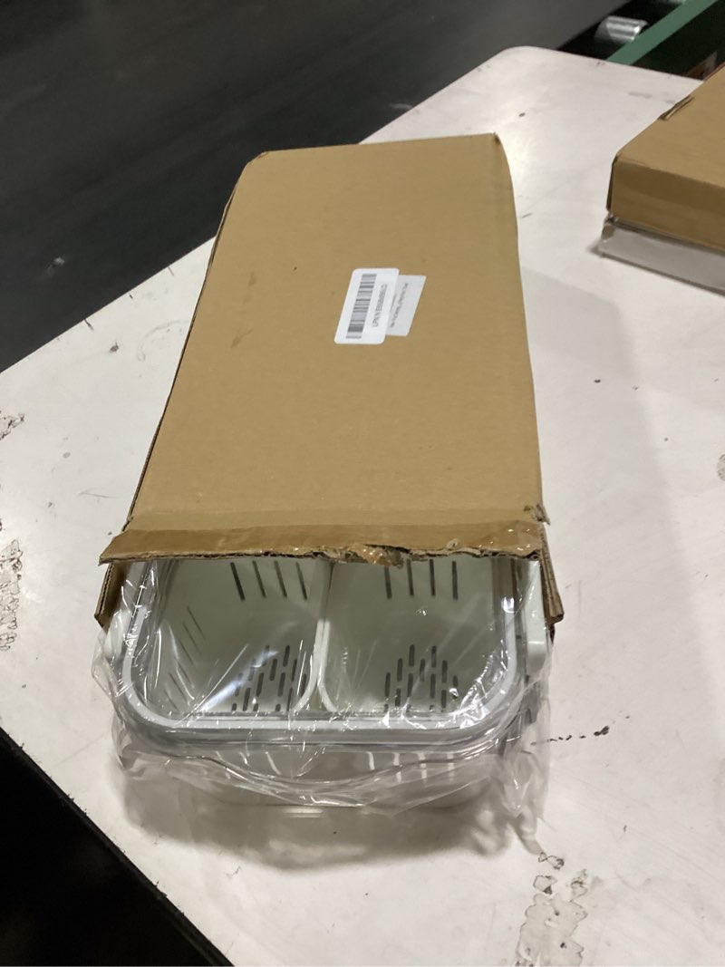 Condition photo showing New/Like New for fruit serving trays with lid divided veggie tray snack serving platter vegetable storage box draining basket fridge organizer container for salad cooking party picnic travel