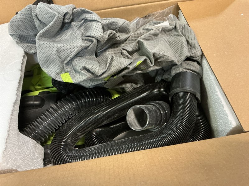 Condition photo showing As Is for mytol drywall sander, 7.2a electric drywall sander with vacuum dust collection, 6 variable speed 900-1800rpm, led light, foldable & extendable handle, 9 pcs sandpaper&3 pcs grid sandpaper, full green