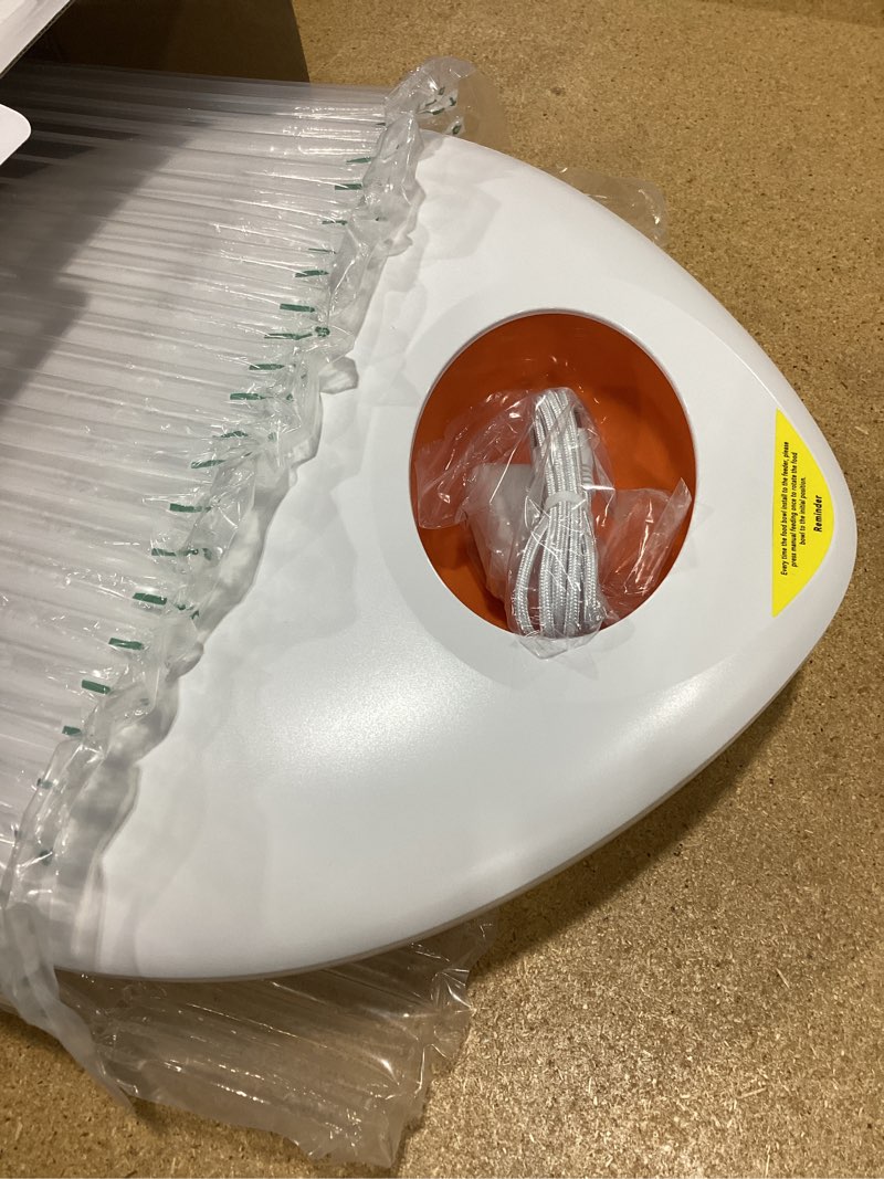 Condition photo showing New/Like New for n&m smart automatic pet feeder for wet and dry food – app control, ice packs for freshness, dual-powered, programmable cat & dog feeder