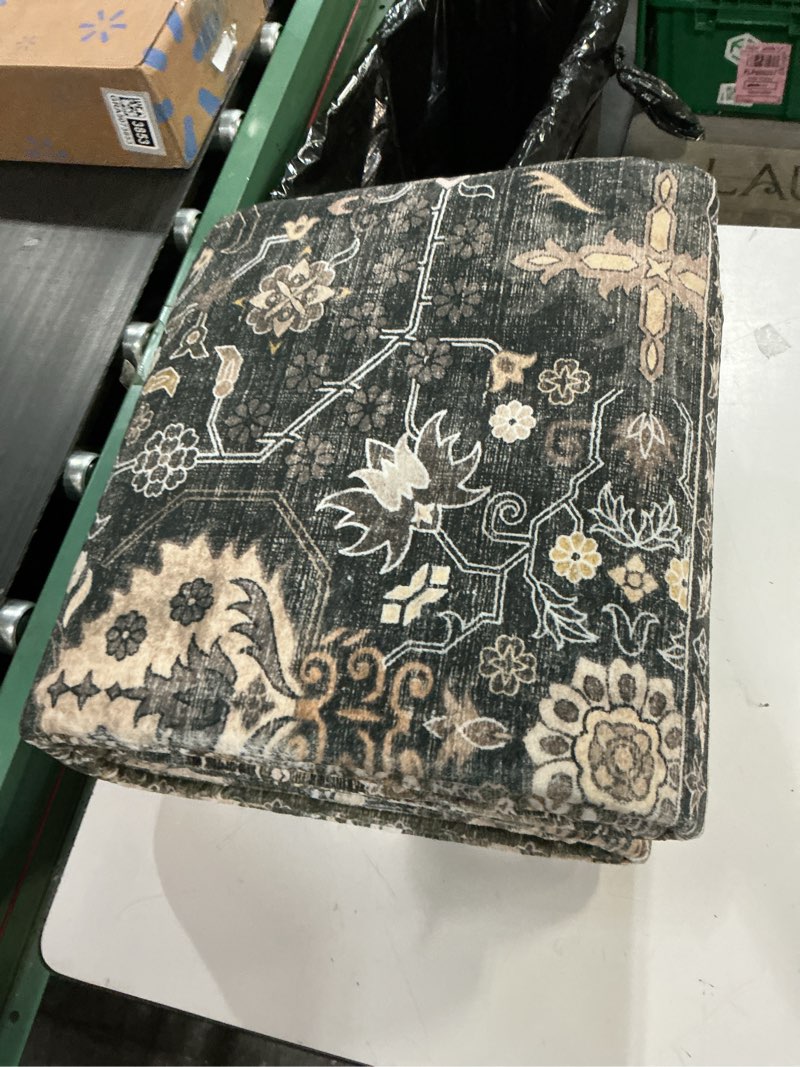Condition photo showing Good Condition for area rug non slip machine washable ultra soft living room/bedroom/kitchen/outdoor/classroom black grey, 8'×10' dark grey 8' x 10' (rectangular)