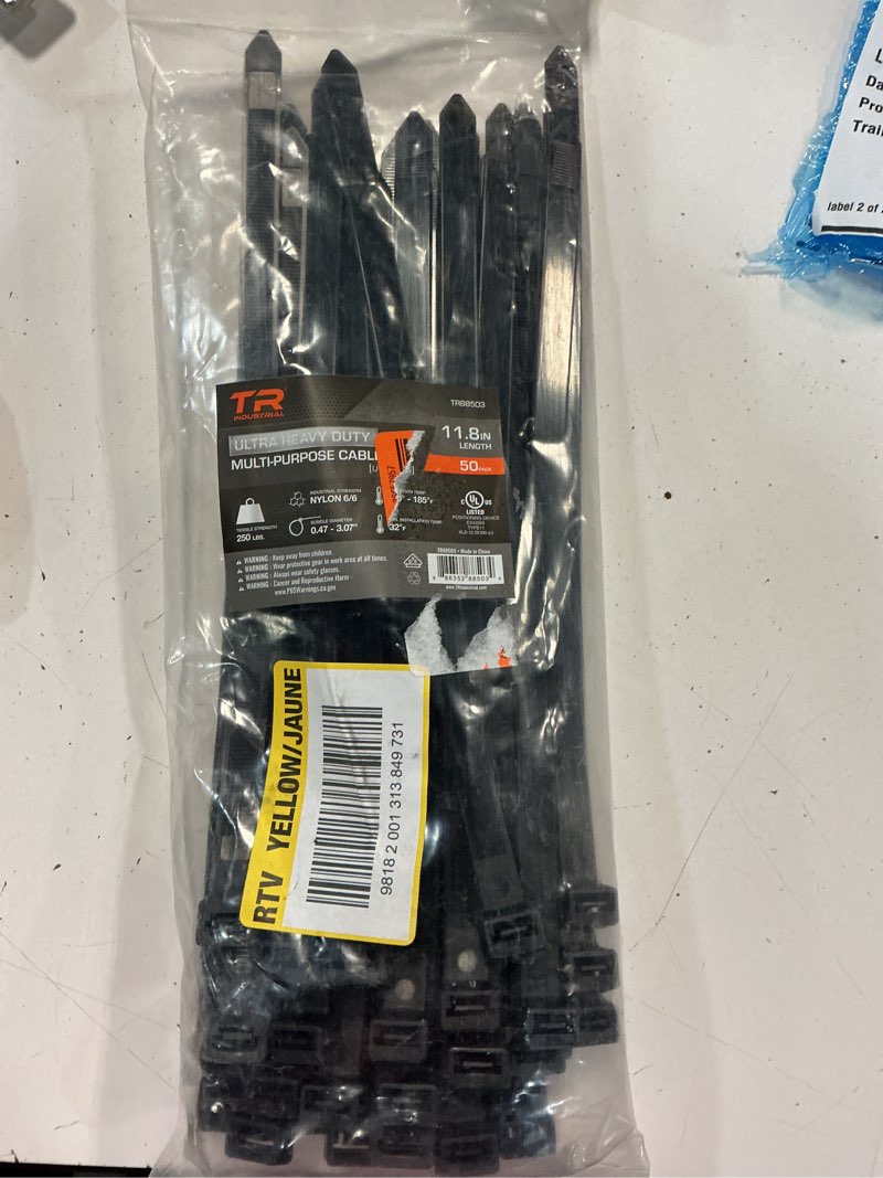Condition photo showing New/Like New for 11.8 in. ultra heavy-duty multi-purpose uv cable ties, 250 lbs. tensile strength (50-pack)