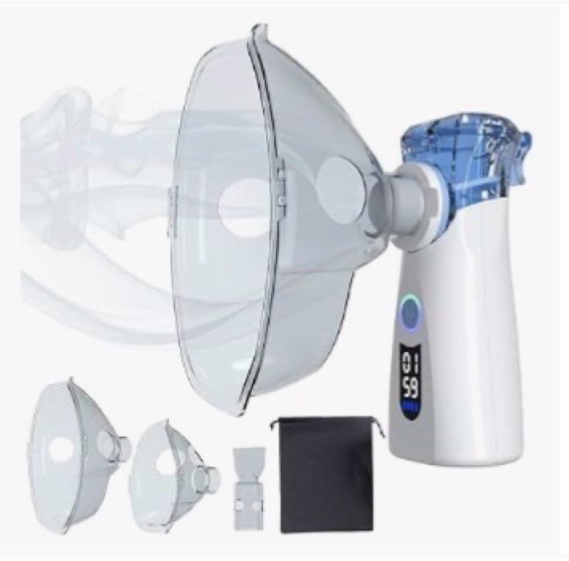 Portable Mesh Nebulizer with LED Display- Ultra-Compact Handheld Nebulizer Machine for Adults & Kids