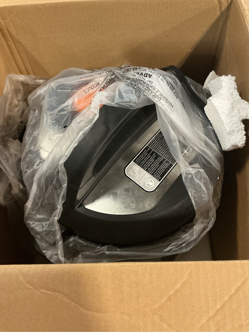 Condition photo showing As Is for instant pot duo 7-in-1 electric pressure cooker, slow cooker, rice cooker, steamer, sauté, yogurt maker, warmer & sterilizer, includes app with over 800 recipes, stainless steel, 8 quart 8 quarts