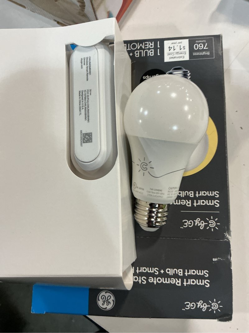 Condition photo showing Good Condition for GE C by GE Starter Kit Remote with 60-Watt EQ A19 Soft White Dimmable Smart LED Light Bulb