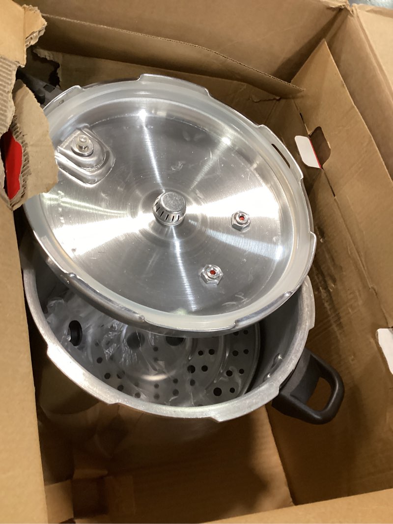 Condition photo showing Good Condition for MAGEFESA Avant 6.2-Quart Aluminum Pressure Cooker, Compatible with Gas, Electric & Ceramic Stoves, Stovetop Pressure Canner with Trivet 6.2 Quarts