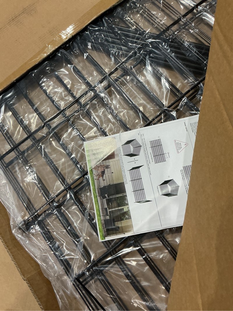 Condition photo showing Good Condition for 5 panels no dig decorative outdoor garden fence for yard, 48 in(h) x 11.8 ft(l) animal barrier fencing rustproof metal wire panel border for dog, rabbits, and patio temporary ground stakes 5 panels-48 in(h) x 13.13 ft(l)