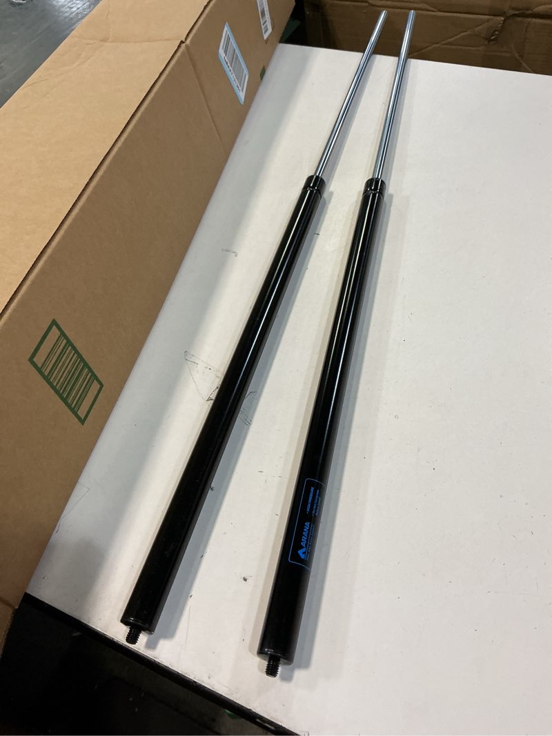 Condition photo showing As Is for ARANA Gas Struts 36 inch 250lb with Brackets (2 Pack) - Heavy Duty Lift Support for RV Bed Hatch & Storage Box Lid - Hydraulic Spring Shocks for Camper Bed, Trap Door, Shed Door