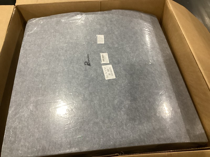 Condition photo showing Good Condition for pushglossy 28 x 28x 28 inch desktop soundproof cover portable vocal recording booth vocal absorbing shield microphone isolation booth cube for music studio podcasts decreasing noise home, grey 28 x 28 x 28 inch grey