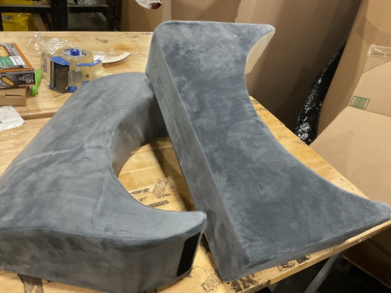 Condition photo showing As Is for hombys adjustable size bbl pillow after surgery for sleeping,high density foam foldable bbl brazilian butt lift pillow post surgery recovery for sleeping, bbl recovery must haves,grey