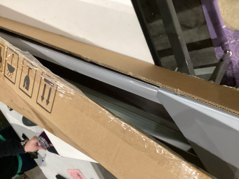 Condition photo showing New/Like New for stainless steel shelf 12" x 48" - 2 pack 350 lb wall mounted commercial stainless steel shelves metal shelving for restaurant, bar, utility room, kitchen and garage 2 piece set 12 x 48 inch