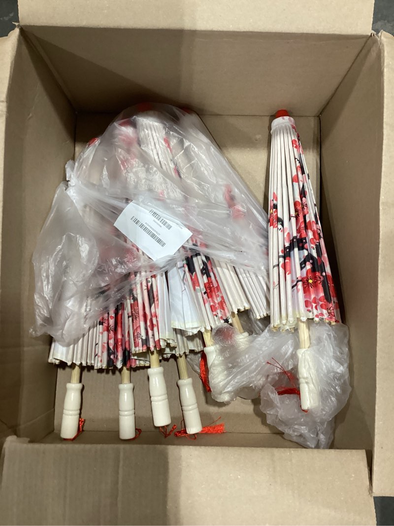 Condition photo showing Good Condition for pack of 8 chinese umbrella silk umbrella for photography village scenery