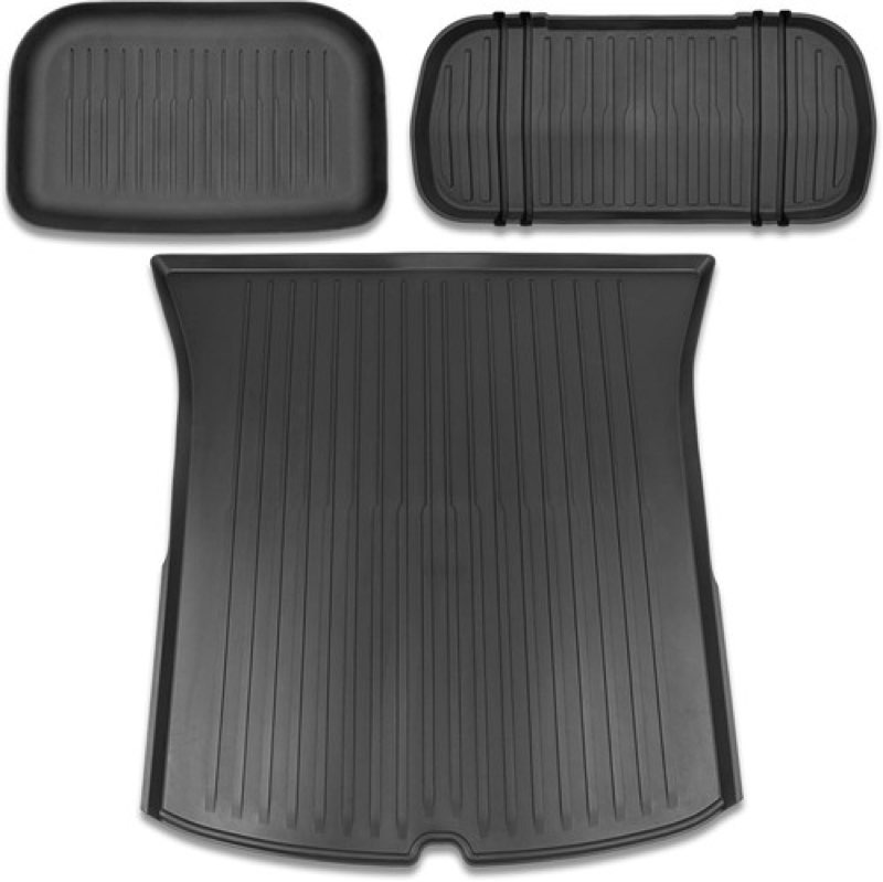 CYBERBEANS All Weather Cargo Liners for New 2025 2026 Tesla Model Y Juniper Trunk Mat with Front and