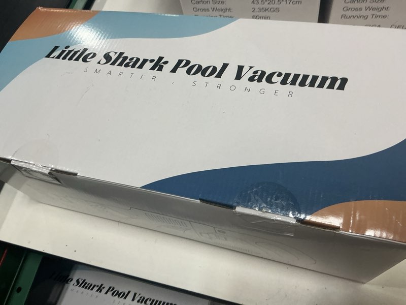 Condition photo showing New/Like New for cordless pool vacuum for above ground pool, 60w rechargeable handheld pool vacuum cleaner with pole & 18gpm suction, spa vacuum for hot tub, above ground/inground pools-grey gray