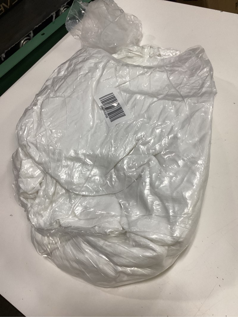 Condition photo showing As Is for quince european linen duvet cover, full/queen, white
