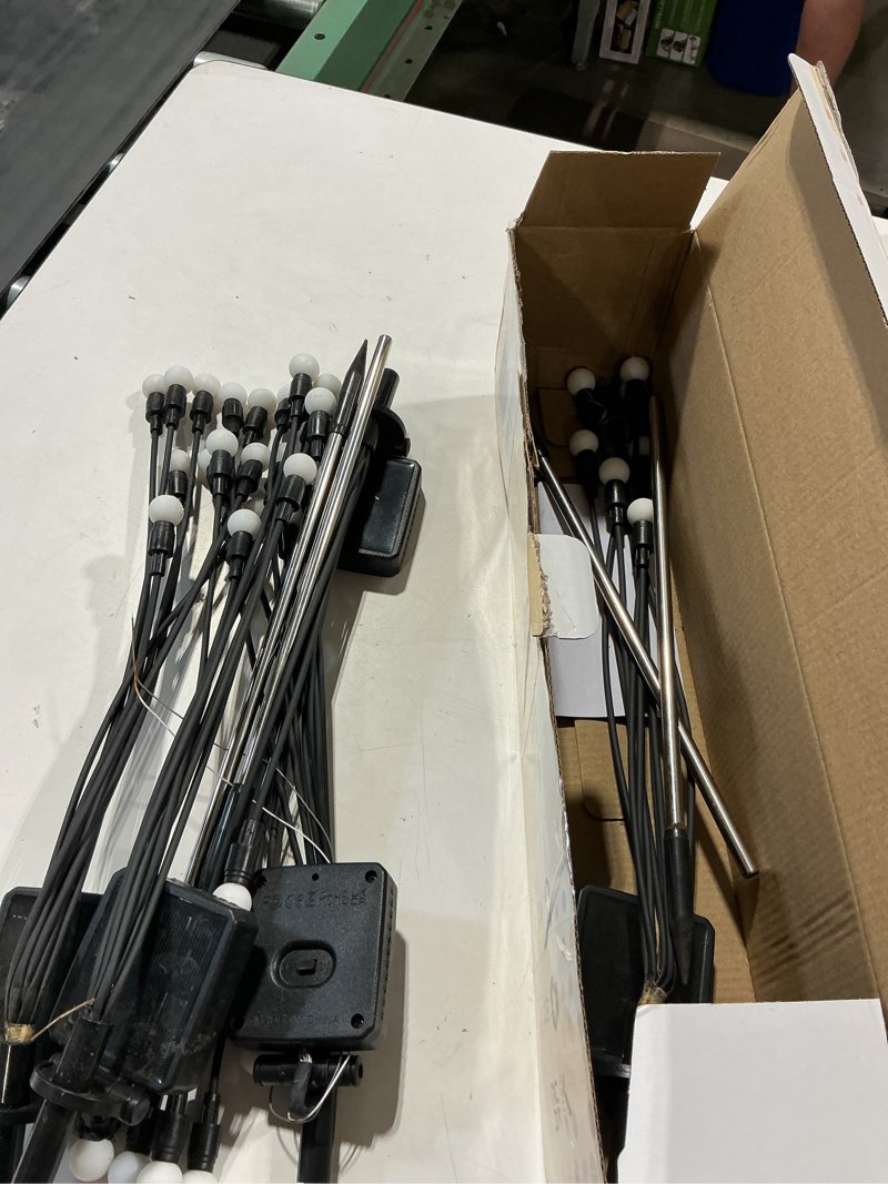 Condition photo showing Good Condition for asmad solar lights outdoor(6-pack, 48 leds), solar garden lights, outdoor decorations, firefly light for patio decor, big bulb, unique gifts for women, gifts for grandma