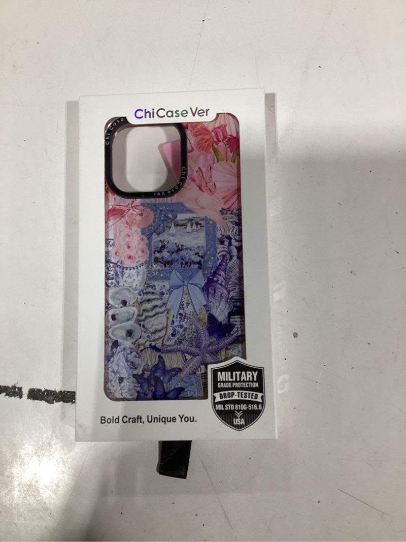 Condition photo showing Good Condition for for iPhone 16 Pro Max Case,Coastal Vintage Collage Pattern,Military-Grade Drop Protection, Vintage Seaside Soft Slim TPU Protective Cover with Camera Protection for Girls iPhone 16 Pro Max PlumeriaSea