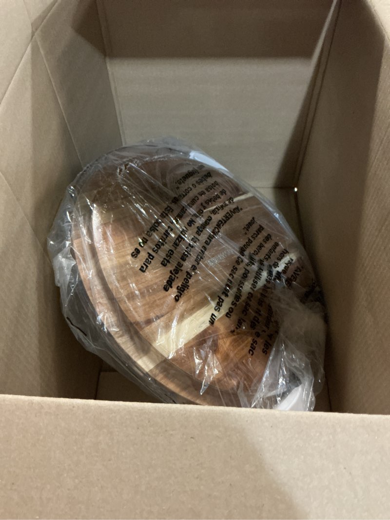Condition photo showing Good Condition for farberware build-a-board cutting board with single compartment and clear locking lid for charcuterie, snacks, and more, acacia white/acacia 1 compartment
