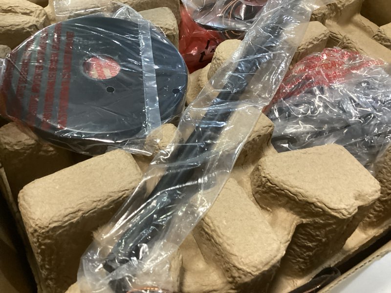 Condition photo showing Good Condition for Project Source Traywick 3 -Light Matte Black Mixed material Chandelier