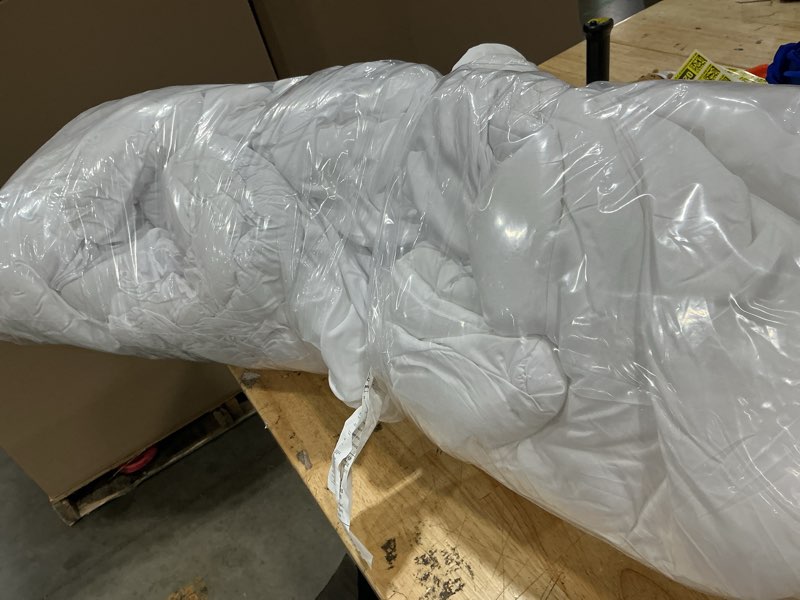 Condition photo showing Good Condition for utopia bedding comforters queen size, all season duvet insert, down alternative box stitched bed comforter with corner tabs, machine washable (white) queen white