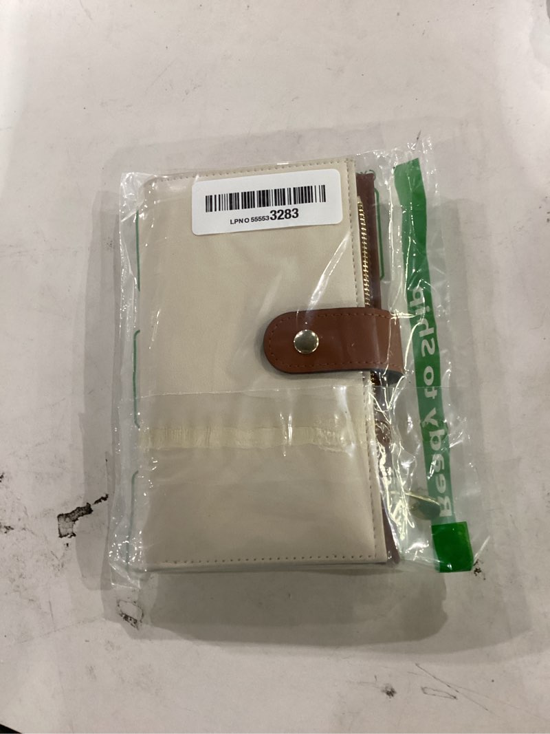 Condition photo showing Good Condition for yiijay women's wallets rfid blocking leather trifold clutch wallet credit card holder ladies travel wallet purse with pen holder 1beige&brown