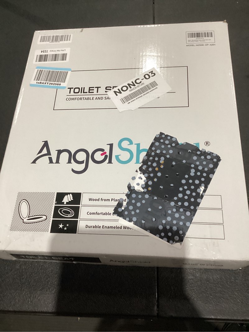 Condition photo showing New/Like New for Round Bamboo Toilet Seat with Zinc Alloy Hinges, Easy to Install also Easy to Clean, Natural Bamboo, Light, 16.5-inch Round -16.5" Non Soft-close