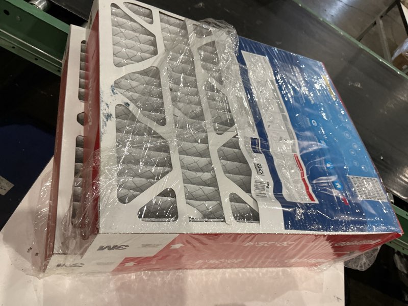 Condition photo showing As Is for filtrete 20-in w x 25-in l x 4-in merv 11 1000 mpr allergen defense electrostatic pleated air filter 2 -pack