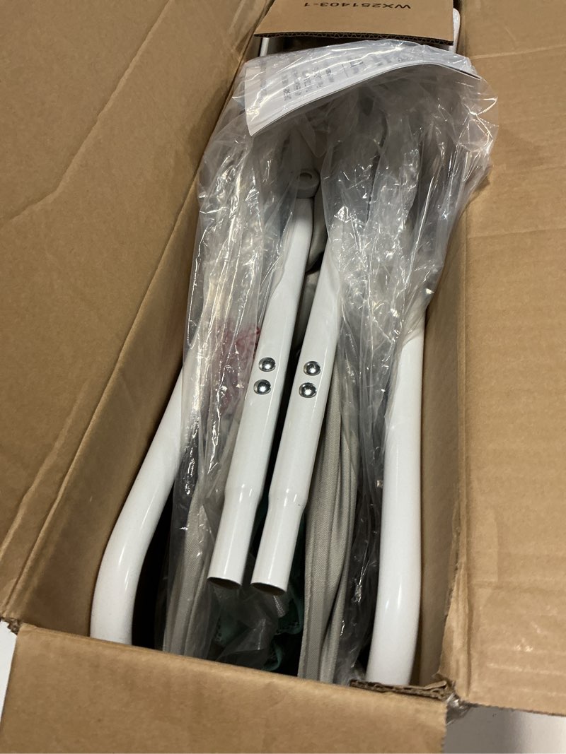 Condition photo showing Good Condition for Dream On Me Karley Bassinet, Award Winner Lightweight Travel Baby Bassinet, Foldable Bedside Sleeper, Adjustable Double Canopy, Spacious Design, Soft Fabric, Storage Basket – Blue and Grey