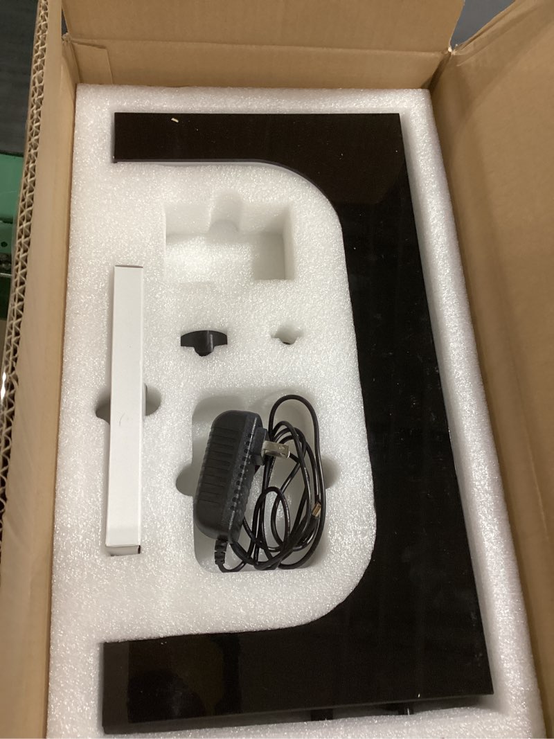 Condition photo showing Good Condition for levitating sneaker display stand, 360° floating shoe display with adjustable gram/color/spin, diy stickers included, magnet display for collector/shop exhibition/home decoration, jet black