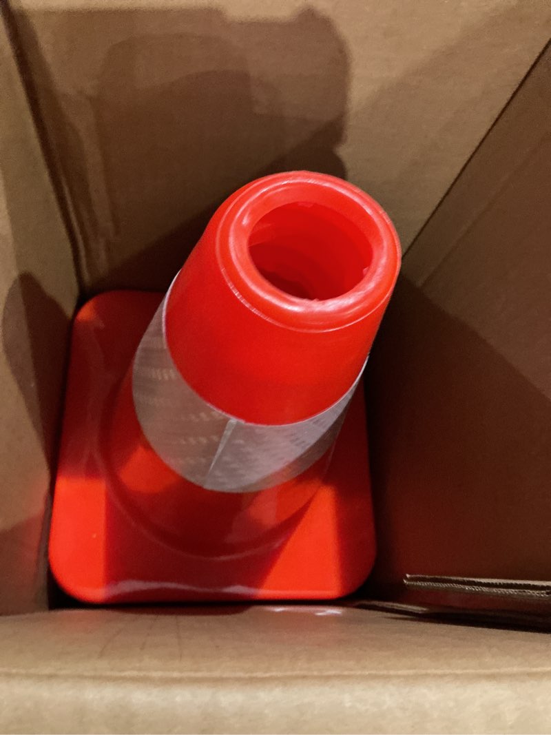 Condition photo showing Good Condition for nilight 12 inch traffic safety cones, 8 pack durable pvc orange cones with reflective collars for road safety, parking, construction work, sports training 12 inch 8