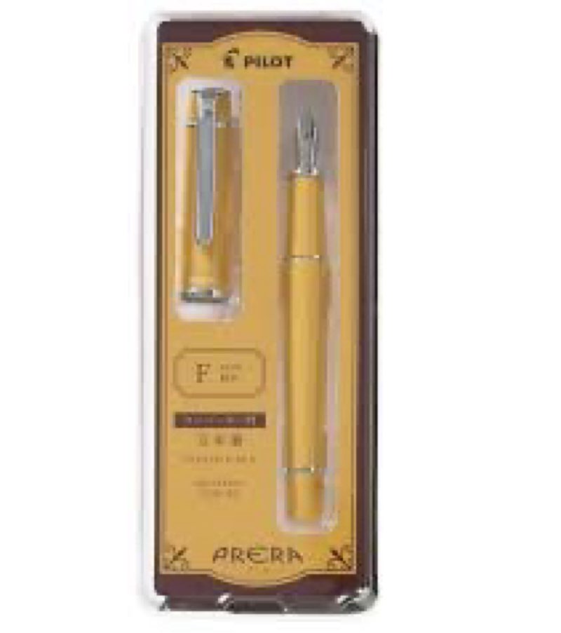 PRERA Pilot Fountain Pen Warm Yellow Medium Point P-FPR-1-WY-M With Original Stylus Ballpoint Touch 