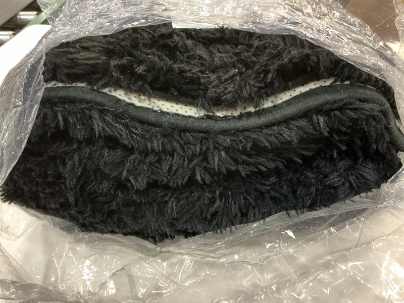 Condition photo showing As Is for LOCHAS Ultra Soft Indoor Modern Area Rugs Fluffy Living Room Carpets for Children Bedroom Home Decor Nursery Rug 8 x10 Feet, Black Black 8' x 10' (Rectangular)