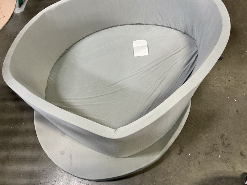 Condition photo showing As Is for Foam Ball Pit for Toddlers, Large Baby Ball Pit for Babies with Soft Memory Sponge, Indoor Outdoor Baby Playpen, Kids Play Ball Pool, Gift Toys for Infants Boys and Girls (Gray, NO Balls) Gray Ball Pit