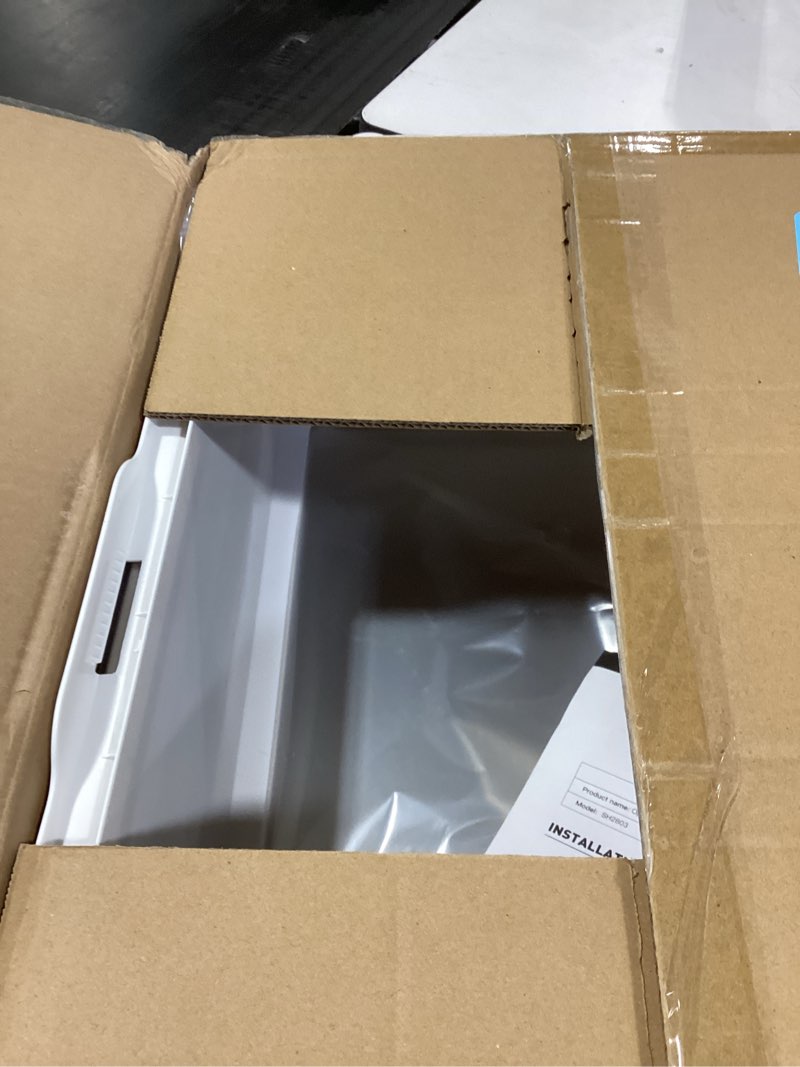 Condition photo showing New/Like New for Stainless Steel Cat Litter Box with Lid, XL Metal Litter Box for Big Cats, Extra Large Litter Box with High Sides, Never Absorbs Odors, Non-Sticky, Easy Clean, Anti-Urine Leakage, with Scoop 4 - White (Pack of 1)