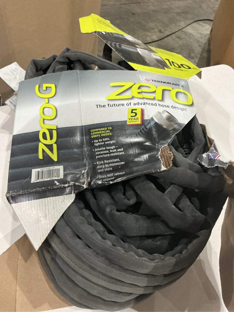 Condition photo showing As Is for teknor apex zero-g 5/8 in. d x 100 ft. l heavy duty commercial grade garden hose