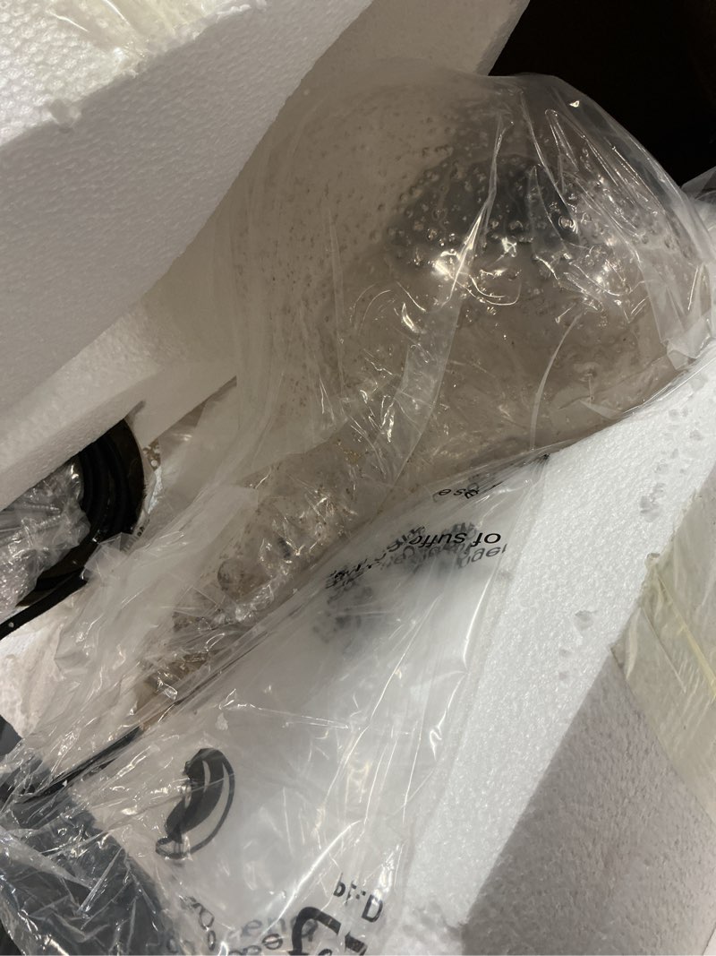 Condition photo showing Good Condition for Handcrafted 11-Inch Mid-Century Modern Brass Gold Pendant Light with Seeded Glass Shade - Elegant Dining Room Pendant Light