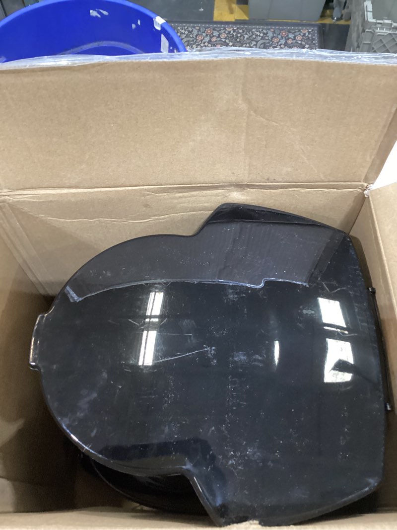 Condition photo showing As Is for BLACK+DECKER 12-Cup Digital Coffee Maker, Programmable, Washable Basket Filter, Sneak-A-Cup, Auto Brew, Water Window, Keep Hot Plate, Black Black coffeemaker