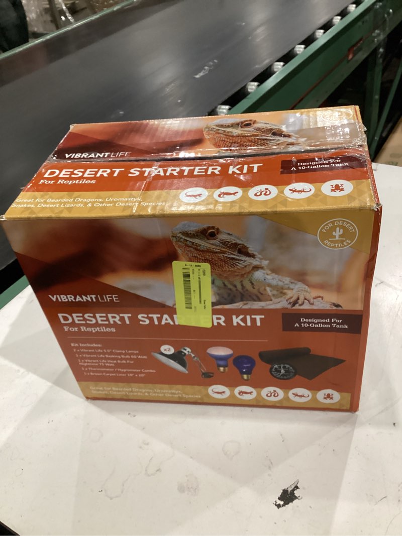 Condition photo showing As Is for vibrant life starter kit for desert reptiles