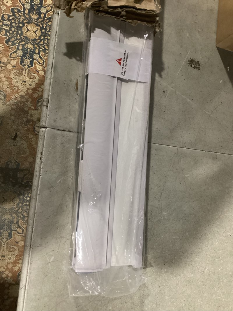 Condition photo showing Good Condition for lotus & windoware cordless, 2 inch faux wood blind, 34.5" wide x 60" long, window blinds, blinds & shades, blinds for indoor windows, embossed, bright white bright white 34.5"w x 60"h