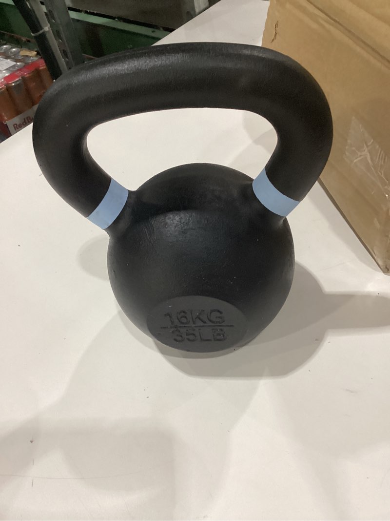 Condition photo showing Good Condition for Yes4All Powder Coated Kettlebell, Cast Iron Core Kettlebells with Non-Slip Handle & Flat Bottom for Conditioning, Heavy Duty for Strength Training,