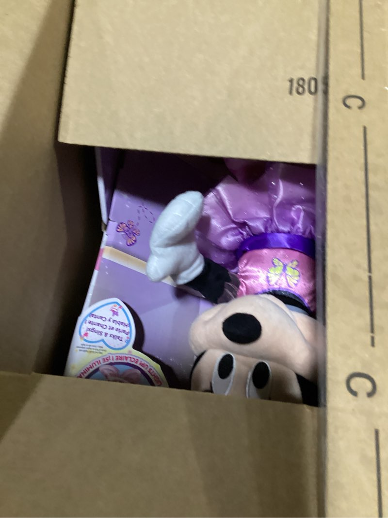Condition photo showing Good Condition for just play minnie disney junior mouse sing and dance butterfly ballerina lights and sounds plush, sings just like a butterfly, kids toys for ages 3 up