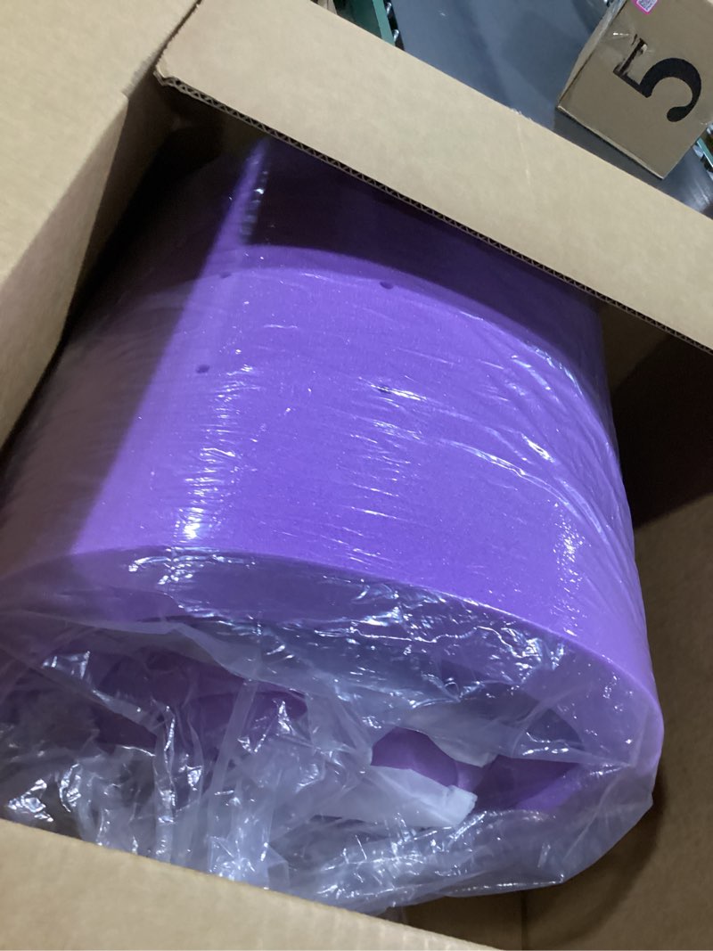 Condition photo showing Good Condition for 2 inch twin lavender infusion memory foam mattress topper for relaxing sleep, ventilated & pressure relieving, certipur-us certified, medium firm topper in a box, twin size, 38"x75" 2 inch twin purple