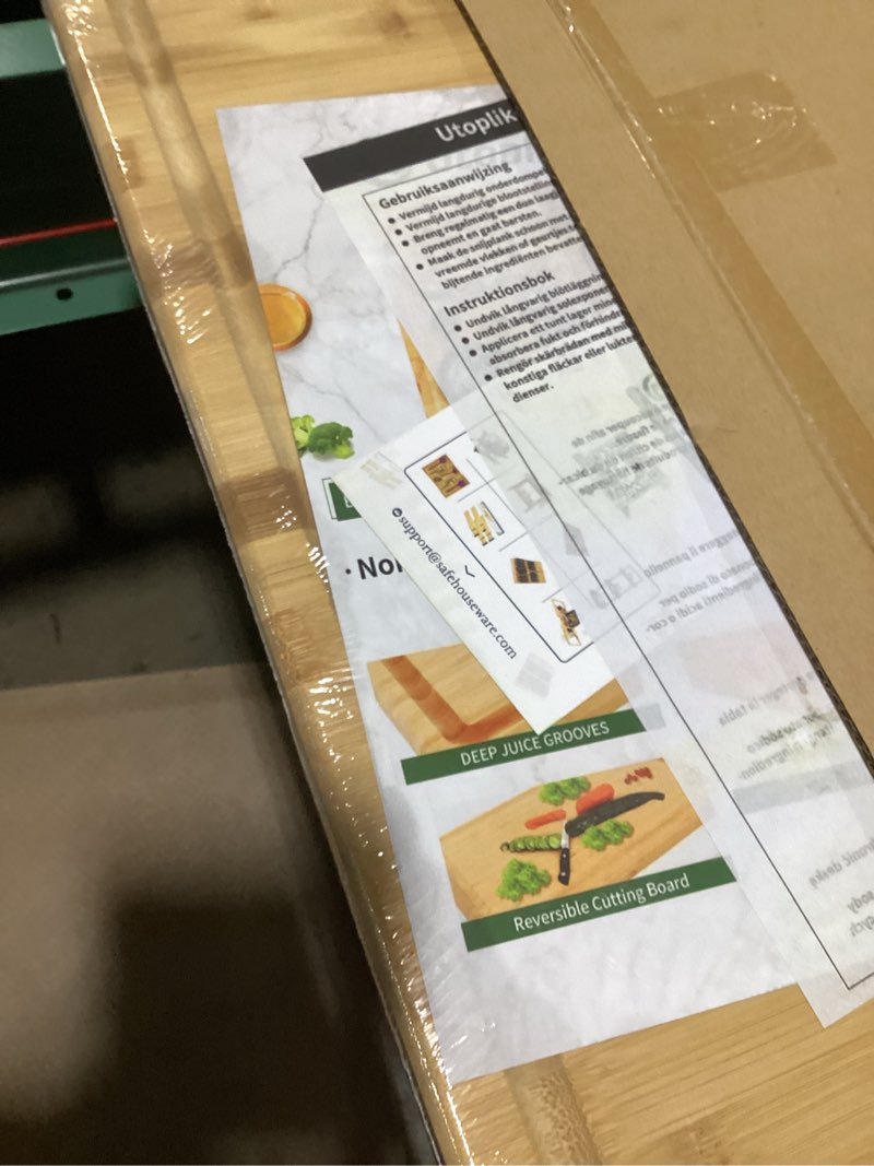 Utoplike Bamboo Cutting Board 20 x 20 inch, Large Wood Chopping Board for Kitchen, Meat, Vegetables,