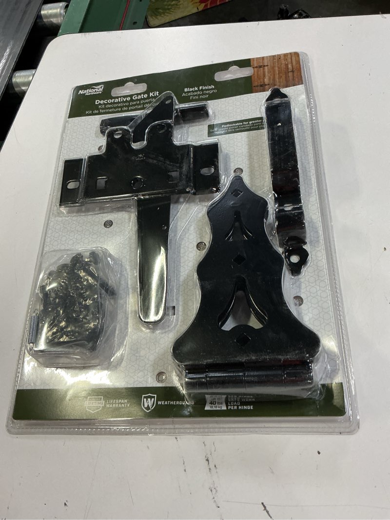 Condition photo showing New/Like New for national hardware 7-7/8-in black gate hardware kit